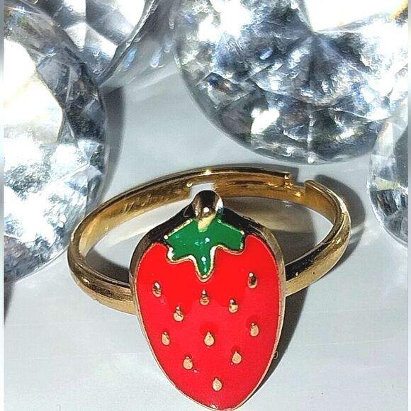 Super cute girls jeweled adjustable ring - Picture 2 of 5